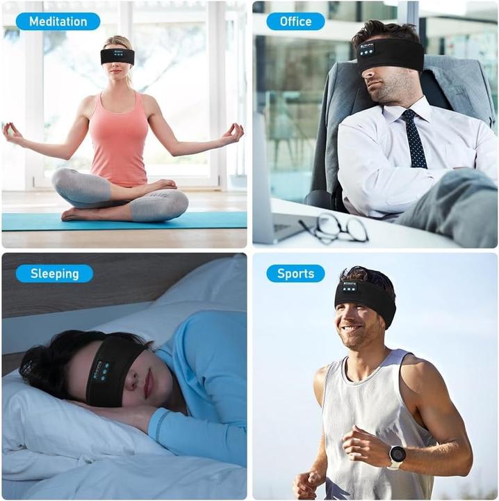 Image du produit Cbx Bandeau Bluetooth avec écouteurs, écouteurs de sommeil sans fil Noir (10 h, Sans fil)
