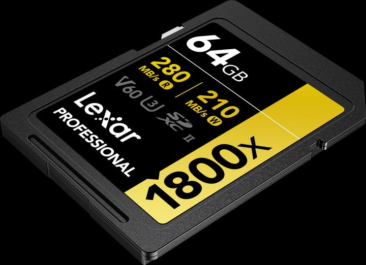 Produktbild Lexar Professional Gold Series (64 GB, SDXC, U3, UHS-II)