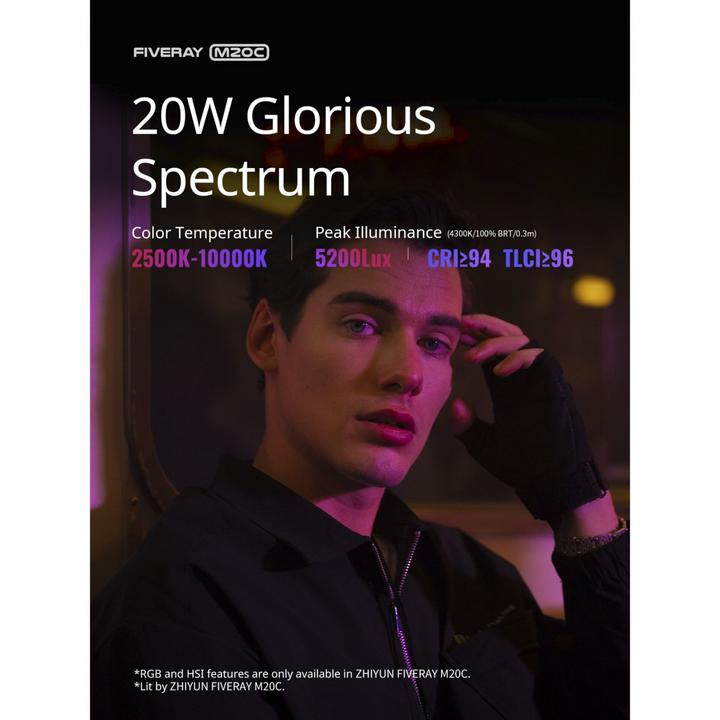 Image du produit Zhiyun Fiveray M20C RGB (Autres lumières permanentes)