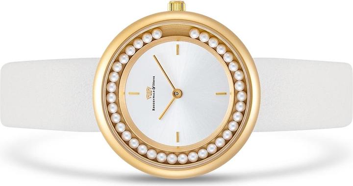 Image du produit Montre à quartz pour femme Pearl en cuir véritable blanc - 32214 (Montre analogique, 32 mm)