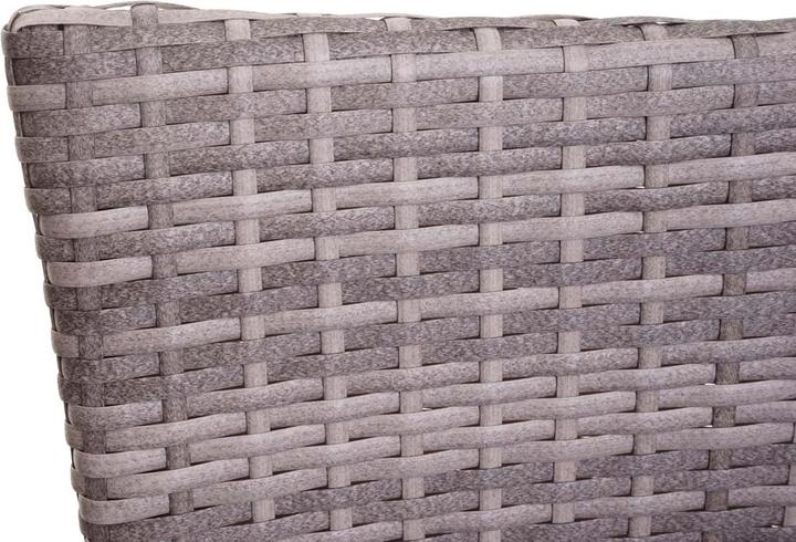 Produktbild Swisshandel24 2x Poly-Rattan Stuhl, Balkonstuhl Gartenstuhl, stapelbar - grau, Kissen dunkelgrau