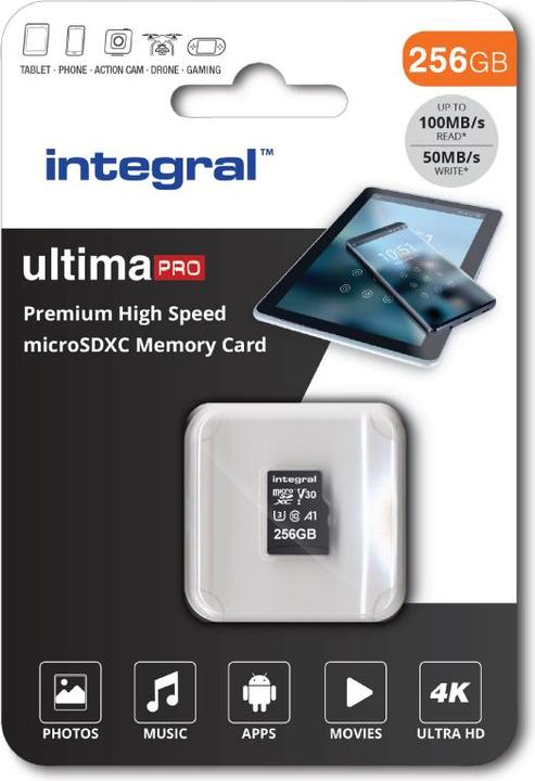 Produktbild PREMIUM HIGH SPEED MICROSDHC/XC V30 UHS-I U3 MicroSD (256 GB, microSD, U3, UHS-I)