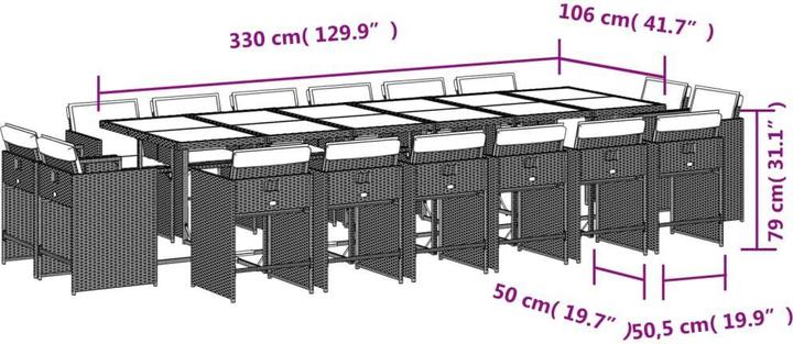 Actual product image VidaXL Neckarbischofsheim (106 cm)