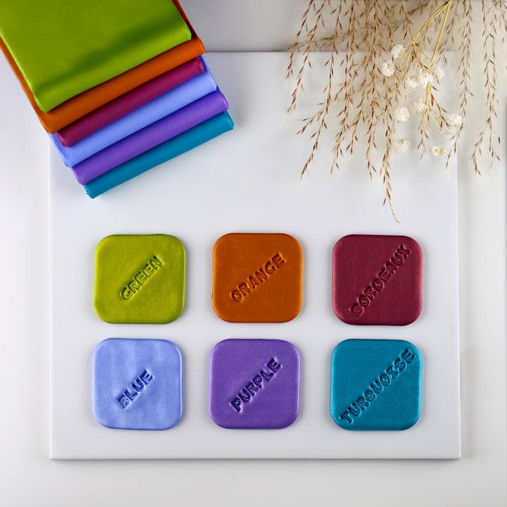 Actual product image Fimo Mod.masse effect purple metallic
