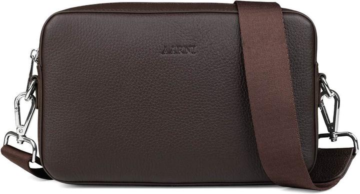Produktbild Aarni Large Crossbody Bag, dark brown/silver