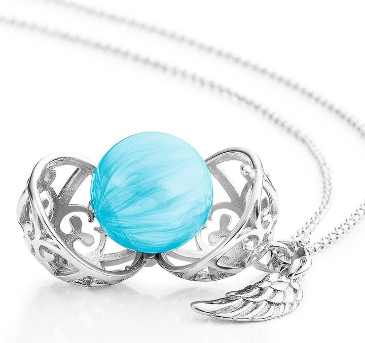 Image du produit Engelsrufer Boule de cristal avec aile Argent (Argent 925, Laiton, 45 - 50 cm)