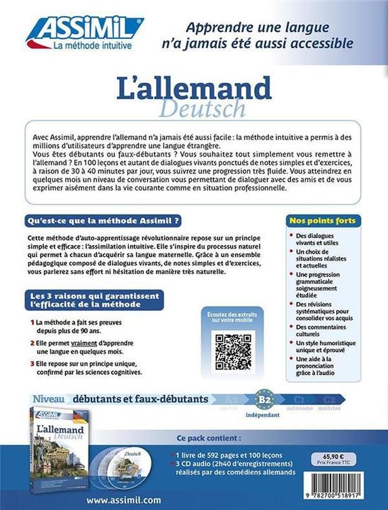 Actual product image L'allemand - Audio-Sprachkurs - Niveau A1-B2 (German, Schödel Bettina, 2023)