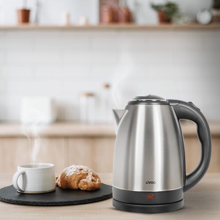 Image du produit Livoo Bouilloire en acier inoxydable 1,8 L (1.80 l, Prise UE)