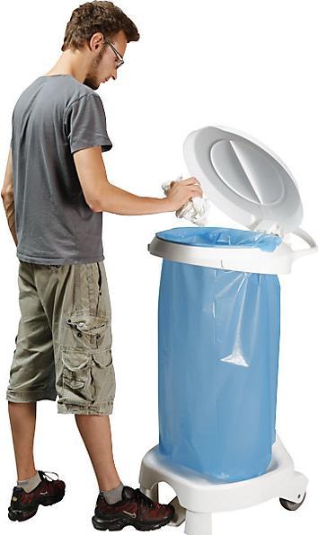 Actual product image kaiserkraft Plastic pedal waste bag holder (120 l)