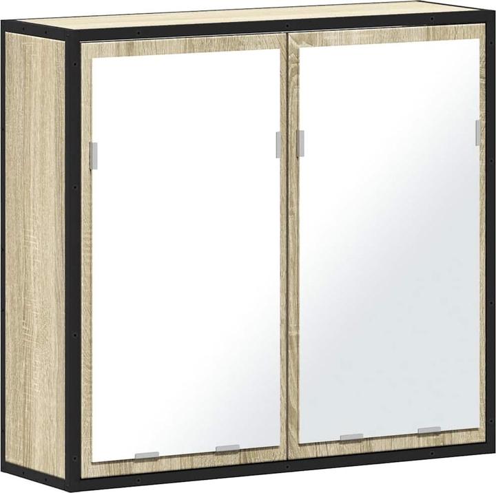 Actual product image VidaXL Bathroom mirror cabinet Sonoma oak 65x20x60 cm wood-based material (65 x 20 x 60 cm)