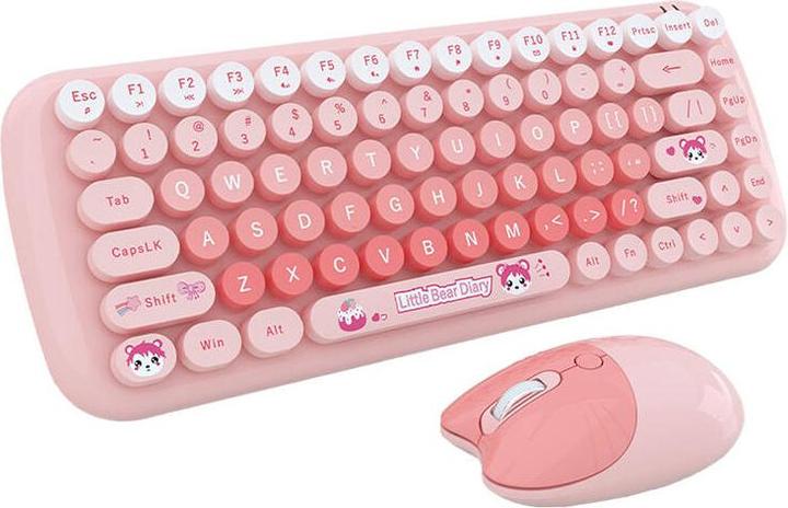Produktbild Mofii Candy New 2.4G Wireless Keyboard + Mouse Set (Pink) (DE, Kabellos)
