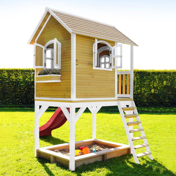 Immagine prodotto Axi Sarah Playhouse marrone/bianco con scivolo rosso