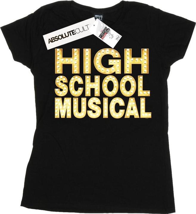 Actual product image Disney Womens/Ladies High School Musical The Musical Lights Logo Cotton T-Shirt (XXL)