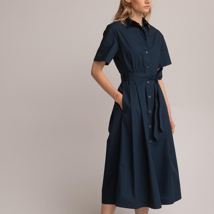 Image du produit La Redoute Collections Robe chemisier avec ceinture à nouer (48)
