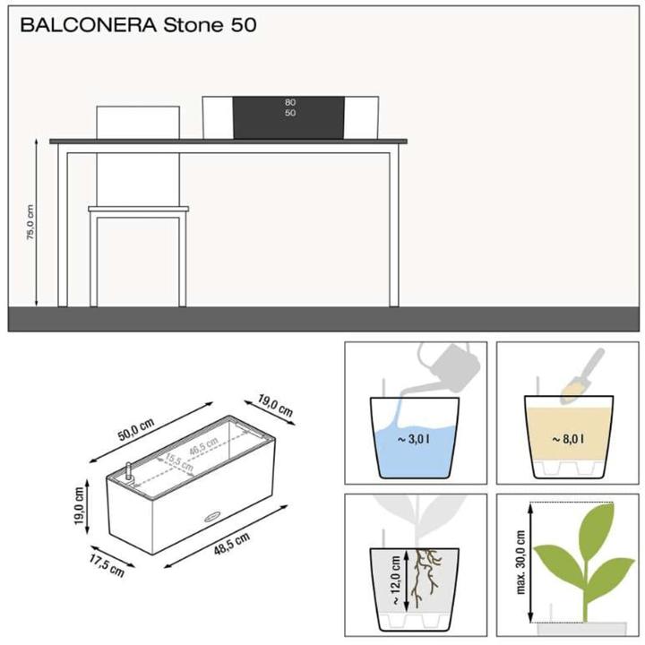 Produktbild Lechuza Balconera Stone (19 cm)