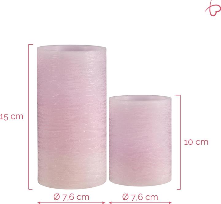 Actual product image Pauleen LED Wax Candle Cosy Lilac Set of 2 (2 x)