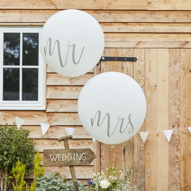 Actual product image Ginger Ray Large balloon MR&MRS (2 x)