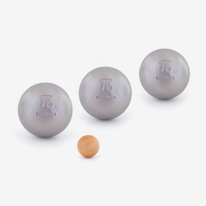 Actual product image Decathlon Boulekugeln halbweich PI Edelstahl Wettkampf ×3 (3 x, 71 mm)