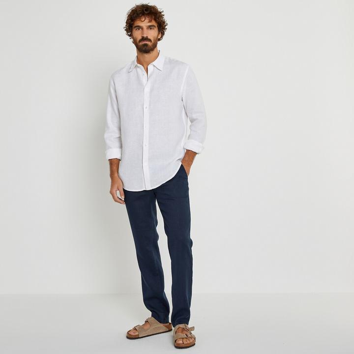 Image du produit La Redoute Collections Chemise droite en lin Signature à manches longues (XL)