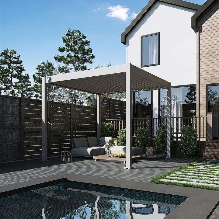 Image du produit Weide Pergola Classic 3x3.6m mit Lamellendach Sand (300 cm, 360 cm)