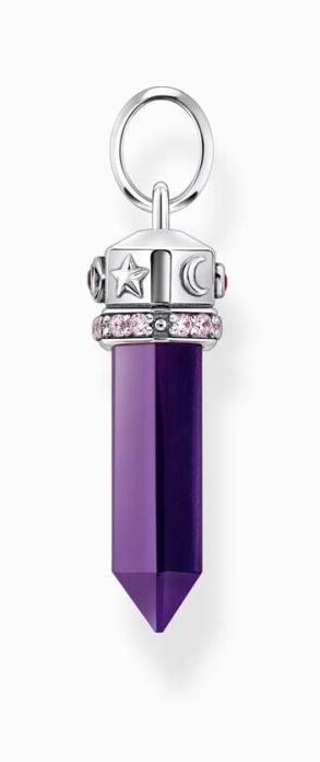 Image du produit Thomas Sabo Pendentif avec facettes imitation améthyste argent noirci (Argent 925)