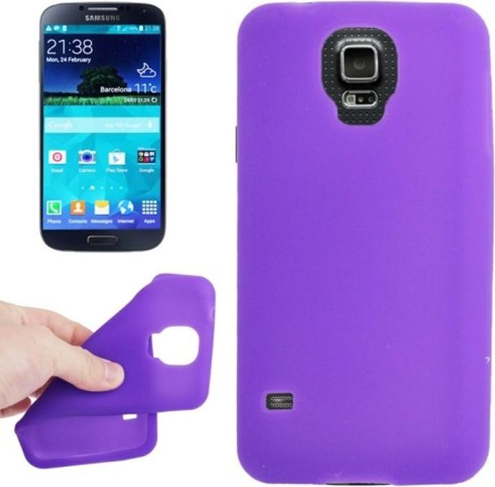 Produktbild König Design Schutzhülle Silikon Case für Handy Samsung Galaxy S5 / S5 Neo lila / violett (Samsung Galaxy S5, Samsung Galaxy S5 Neo)