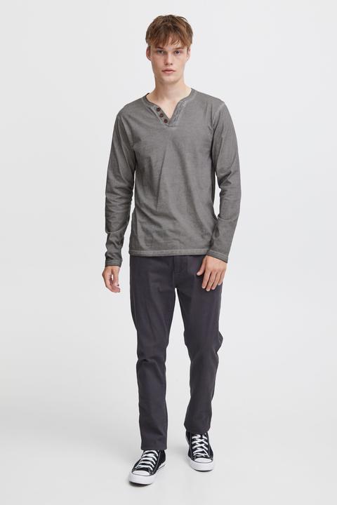 Actual product image Solid Tinox Men's Longsleeve With V-Neck Made Of 100% Cotton (L)