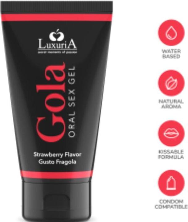 Produktbild Luxuria Gola Oral Pleasure Strawberry Edible Oral Pleasure Gleitmittel auf Wasserbasis Strawberry Fla (50 ml)