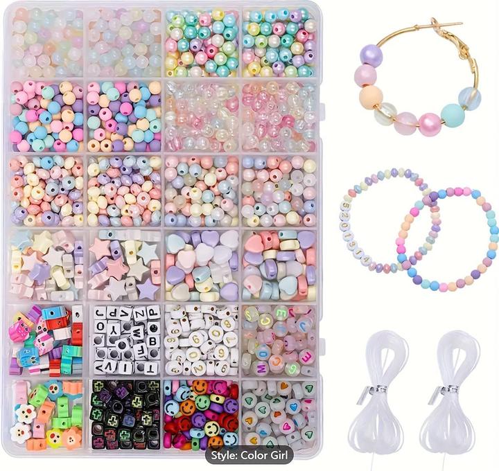 Produktbild Activity Board 1pc 800pcs Hot Selling Bunte Glitter Farbe Perlen Zubehör Brief Zubehör Schmuck DIY Set
