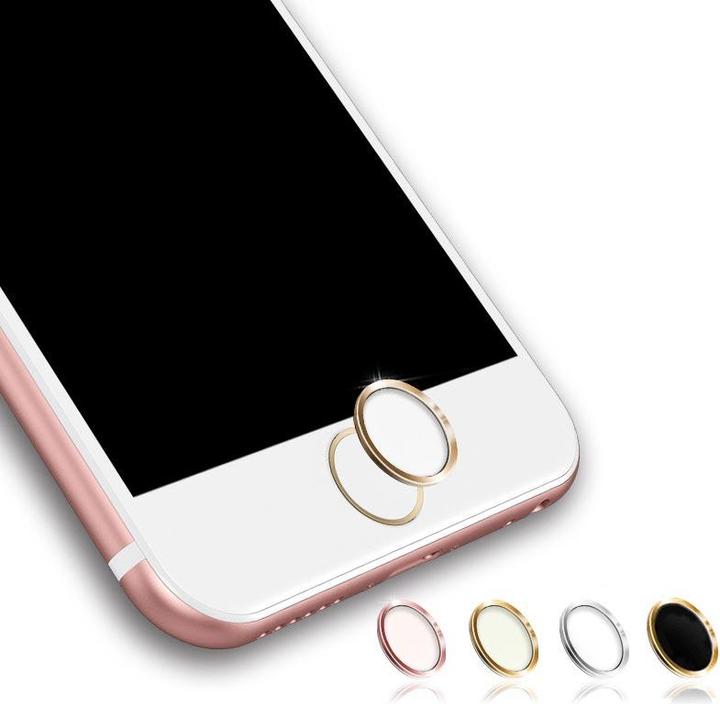 Produktbild Hermex Apple iPhone SE Home Button Touch ID Knopfschutz gold weiss