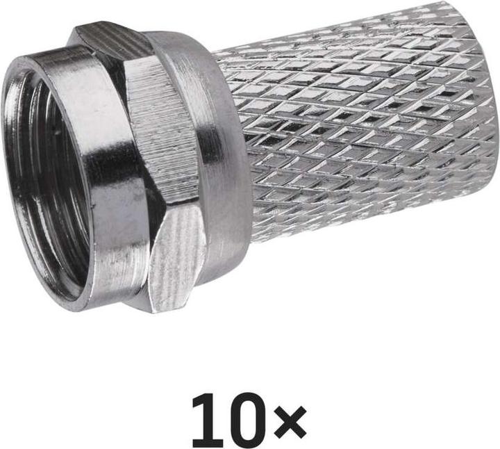 Produktbild Kontakt Konnektor F-Stecker für Koaxialkabel CB50, CB100, 10 Stk. (Antennenkabel)