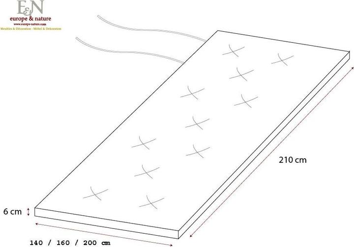 Actual product image Europe & Nature Shiatsu (200 x 210 cm, Natural Core)