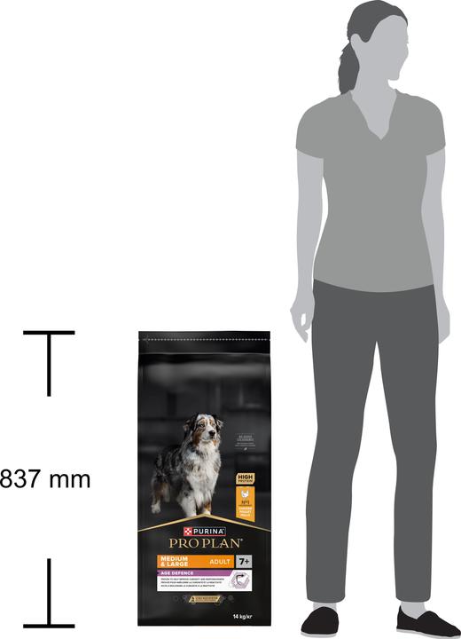 Produktbild Pro Plan Dog Medium & Large Adult 7+ Huhn (Adult, 1 Stk., 14000 g)