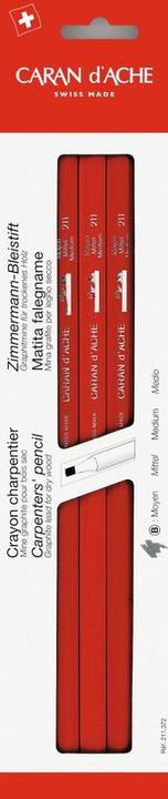 Actual product image Caran d'Ache Carpenter pencil in blister pack (HB, 3 x)