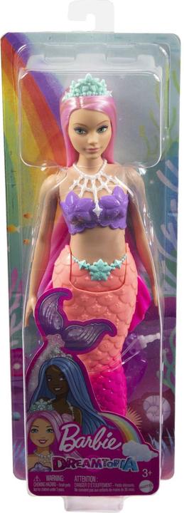 Image du produit Barbie Poupée sirène Dreamtopia (ronde, cheveux roses), jouets à partir de 3 ans