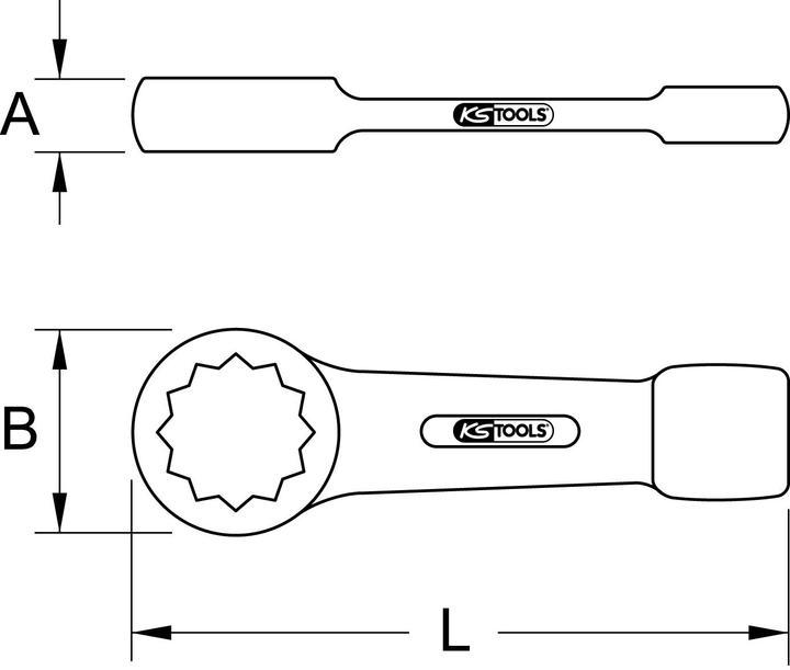 Productafbeelding KS Tools BRONZEplus slagboomsleutel (75 mm)