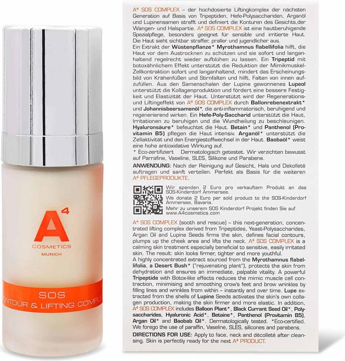 Image du produit A4 Health and Beauty Complexe SOS Contour & Lifting (30 ml, Crème 24h)