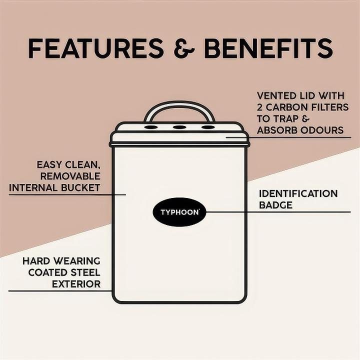 Actual product image Typhoon Kitchen composter (5 l)