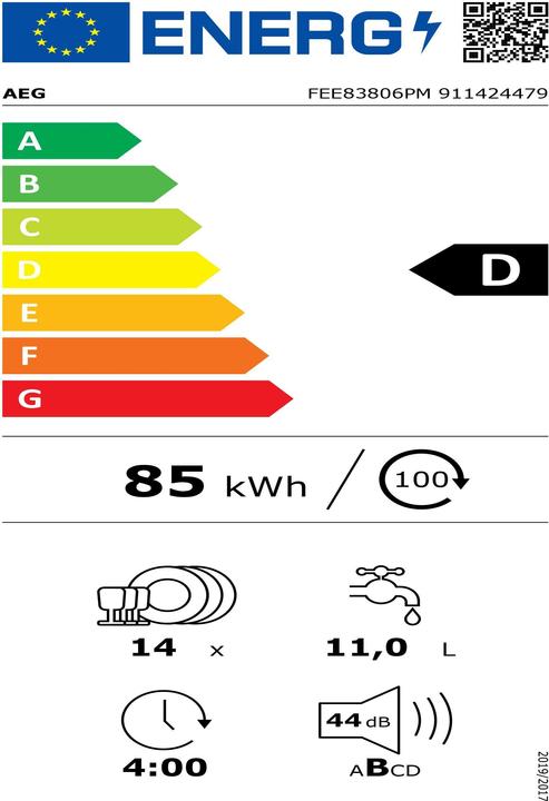 Label énergétique AEG FES 8380 CPM