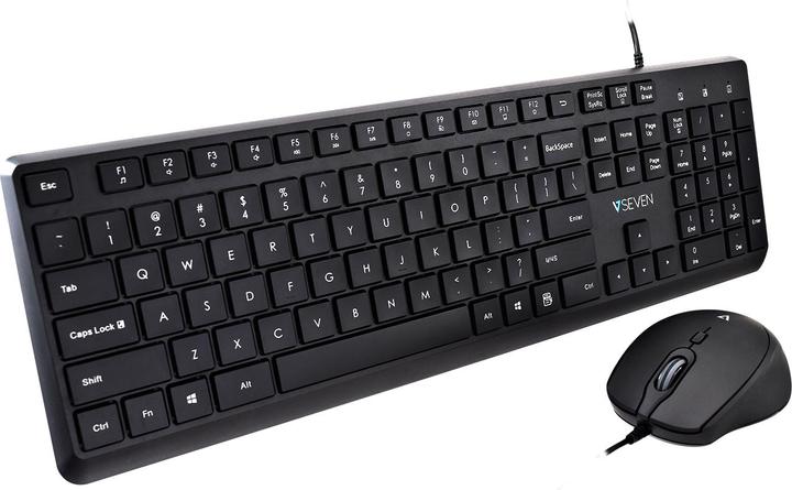 Produktbild V7 USB Pro Keyboard Mouse Combo Us (US, Kabelgebunden)