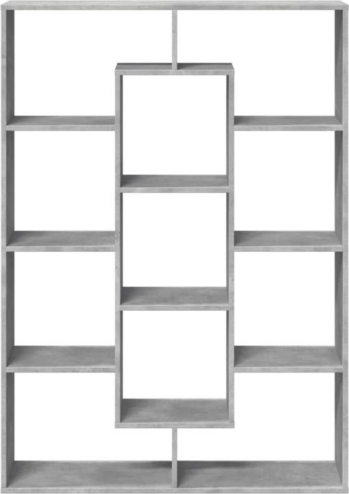 Actual product image VidaXL Bookcase Room divider Wall shelf Standing shelf Room divider Shelf Concrete grey (29 x 29 x 143 cm)