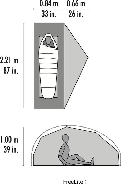 Image du produit Msr FreeLite 1 V3 (Tente igloo, 0.89 kg, 1 personne)