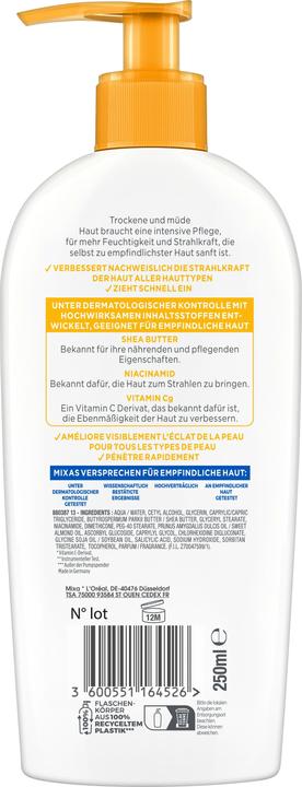 Actual product image Mixa Niacia.Bright Bodylot. (Body milk, 250 ml)