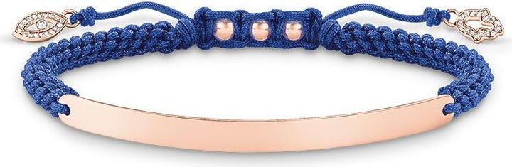 Immagine prodotto Thomas Sabo Bracciale Occhio Nazar Blu (21 cm, Materiale sintetico, Argento)