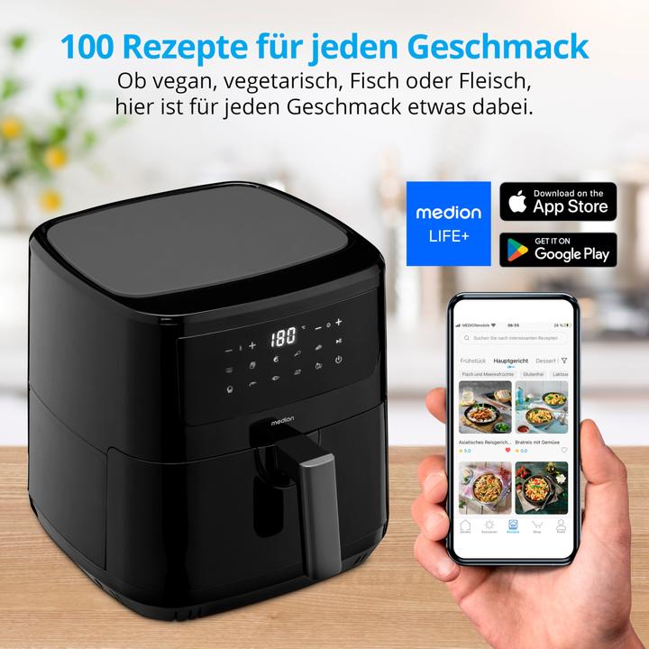 Actual product image Medion MD 11750 Life P10 XL Duo deep fryer 6.8 litre, black
