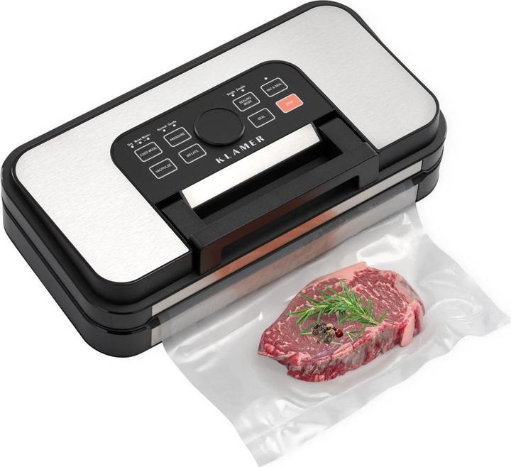 Actual product image KLAMER Premium Vakuumiergerät für Lebensmittel - Vakuumierer für trockene & feuchte Lebensmitte…