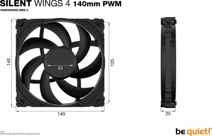 Productafbeelding be quiet! Stille Vleugels 4 PWM ventilator (140 mm, 1 x)