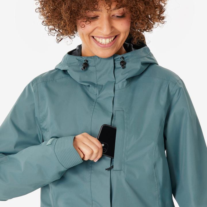 Produktbild Quechua Wanderjacke Damen wasserdicht - NH500 grün (XS)