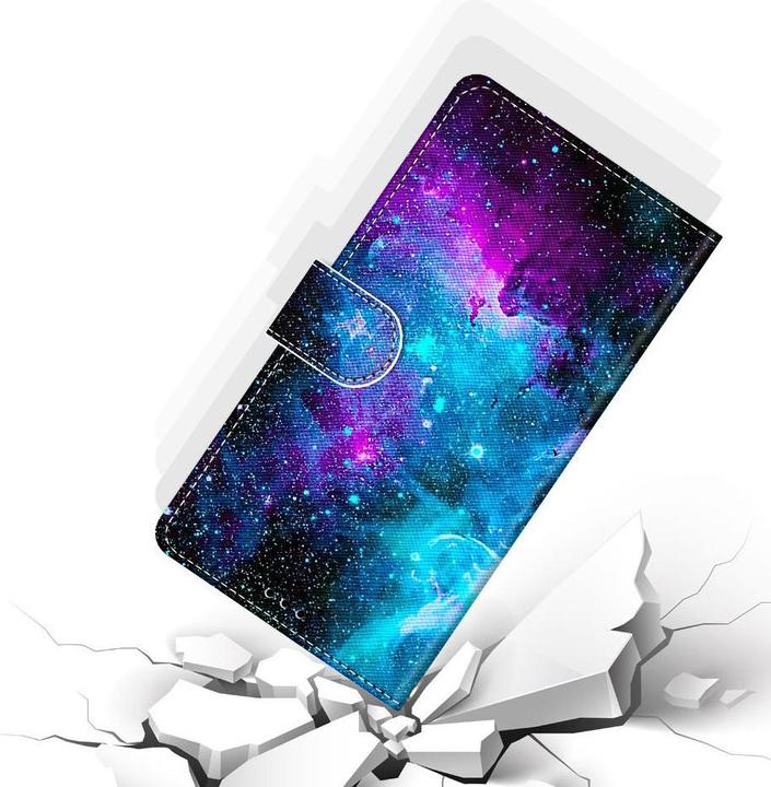 Produktbild Ueli Express iPhone 13 Mini Buch Etui Tasche mit Kartenfach Galaxie (Apple iPhone 13 mini)