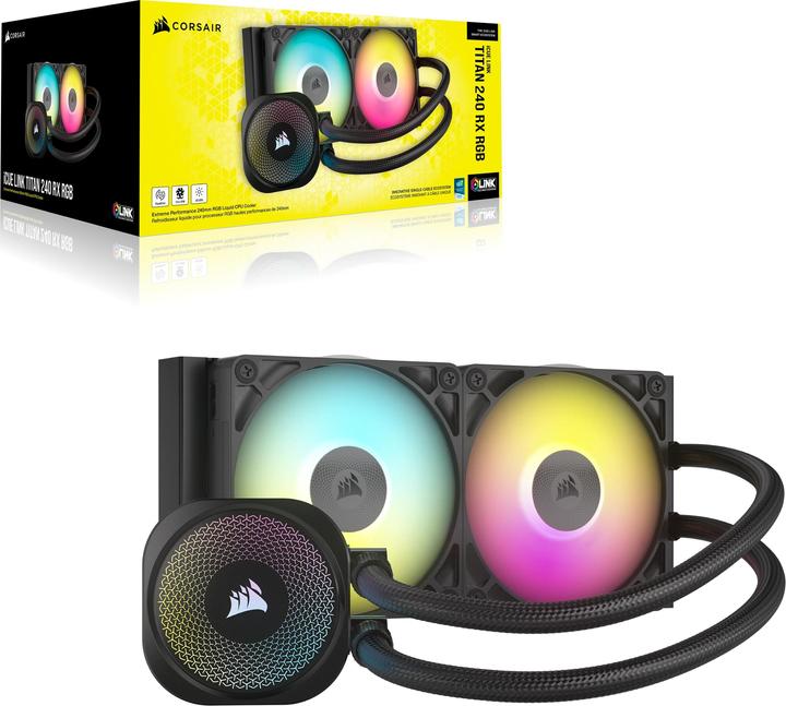 Image du produit Corsair iCUE LINK TITAN 240 RX RGB AIO, Radiateur 240mm, Refroidisseur CPU liquide